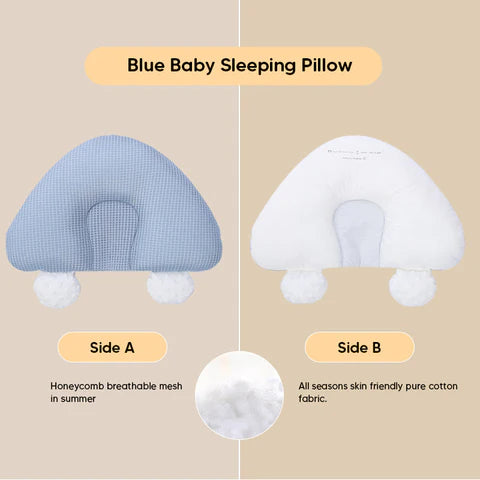 Baby Head Shaping Pillow Infant Pillow Breathable Washable Protection Cushion Sleep Shaping Pillow and Neck Support Baby Memory Foam Pillow for Baby