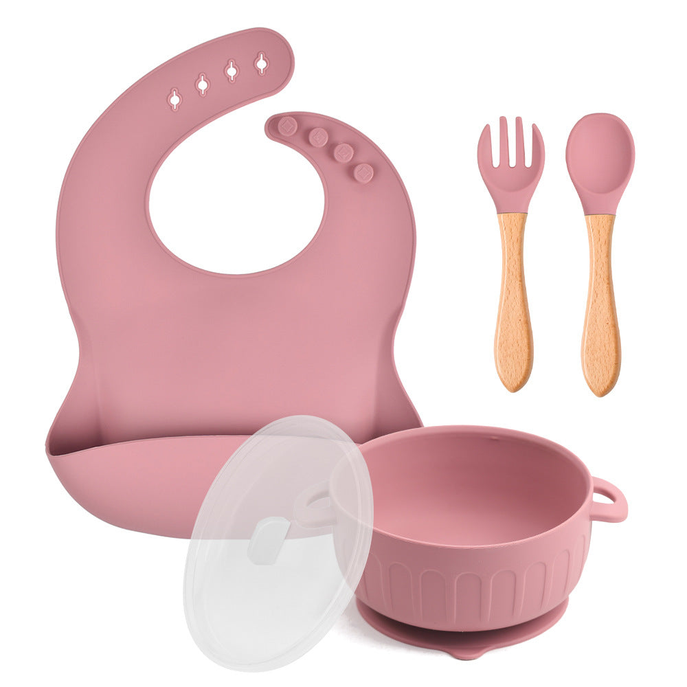 Children's Silicone Complementary Food Kit，Baby Food Feeding Starter Kit，Silicone Baby Feeding Kit，Toddler Self-Feeding Essentials，BPA-Free Baby Feeding Utensil Set