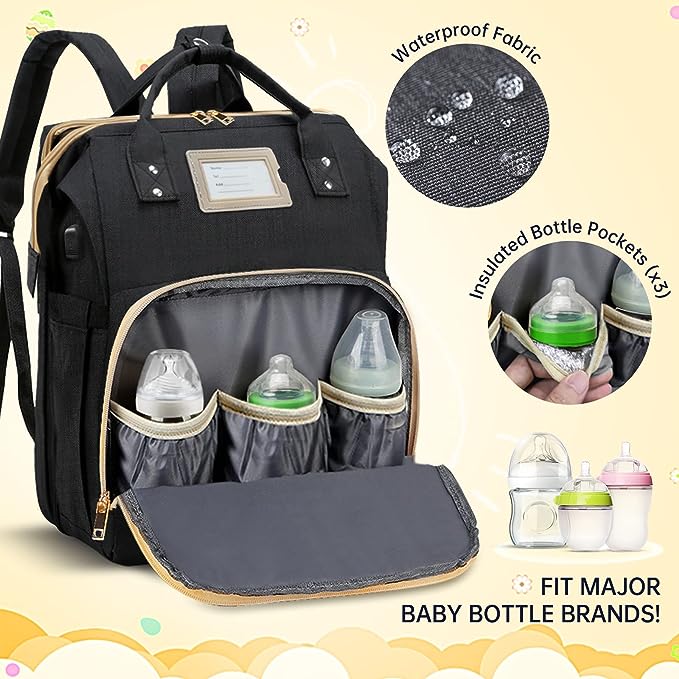 Diaper Bag Essentials，Stylish Baby Diaper Tote，Multi-Compartment Diaper Backpack，Travel-Ready Changing Bag，Durable Diaper Organizer