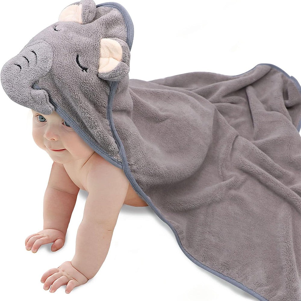 Hooded Swaddling Towel，Baby Hooded Bath Wrap，Infant Swaddle and Dry Towel，Hooded Newborn Bath Blanket，Soft and Absorbent Baby Towel