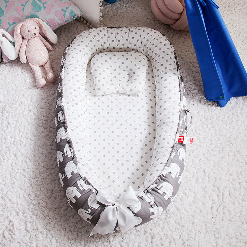 Nest Bed Baby Little Elephant Grey