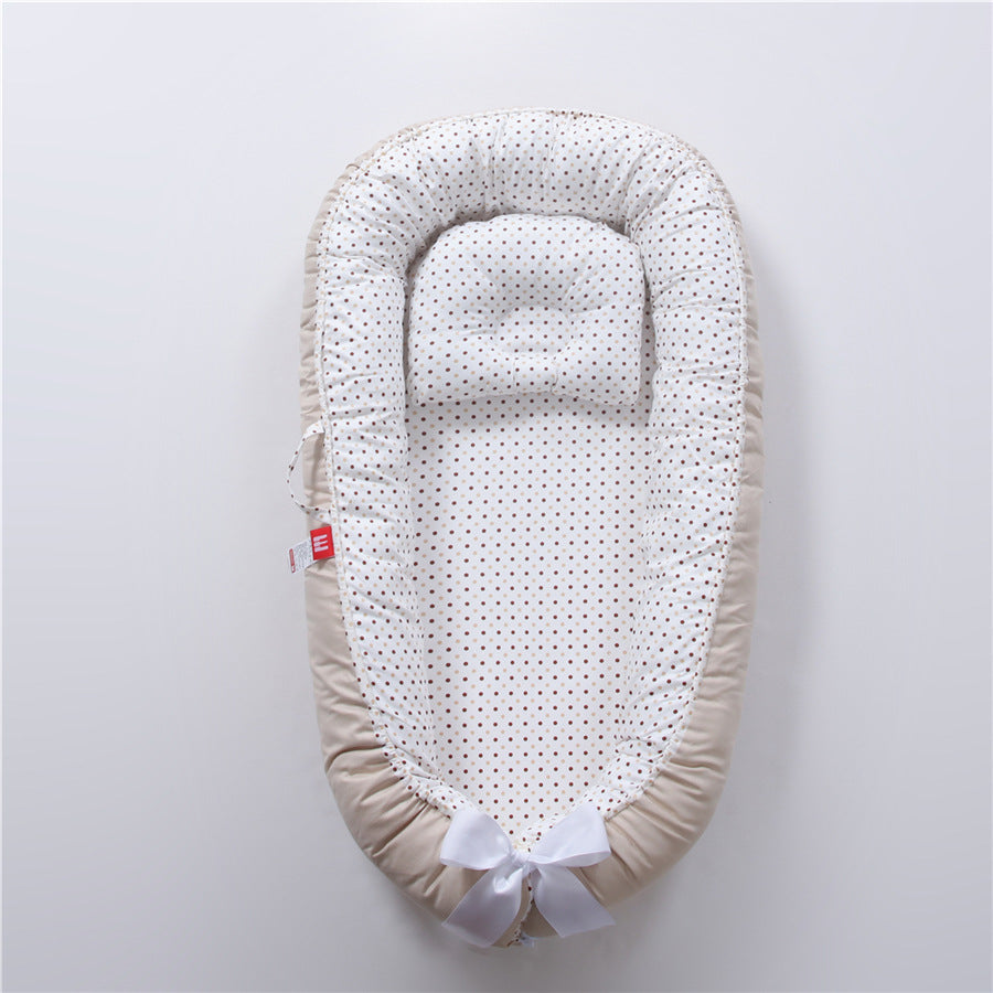 Nest Bed Baby Polka dot curry