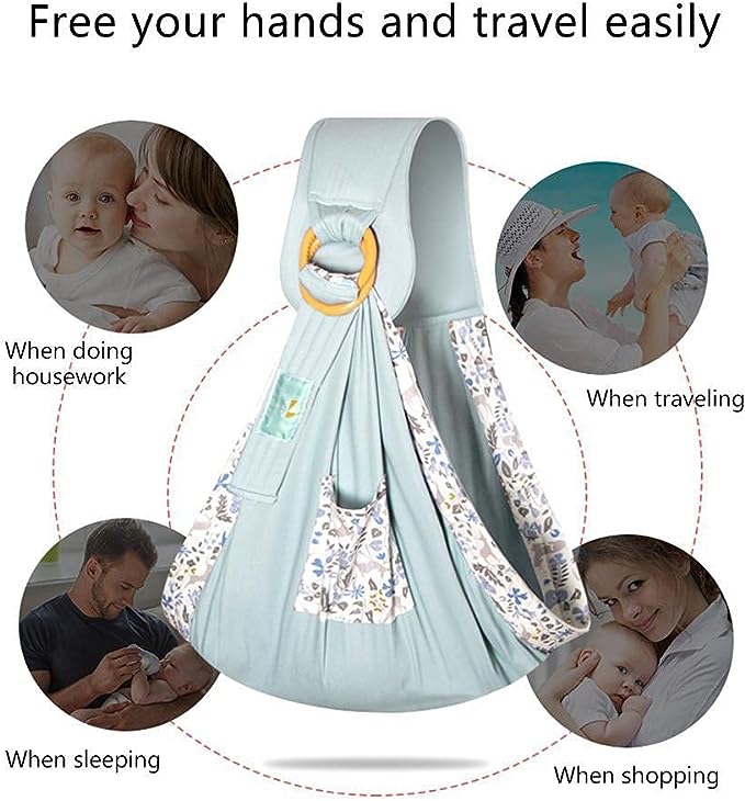 Ring Sling Baby Carrier，Adjustable Infant Ring Sling，Comfortable Babywearing Sling，Versatile Ring Sling Wrap，Stylish and Practical Baby Sling