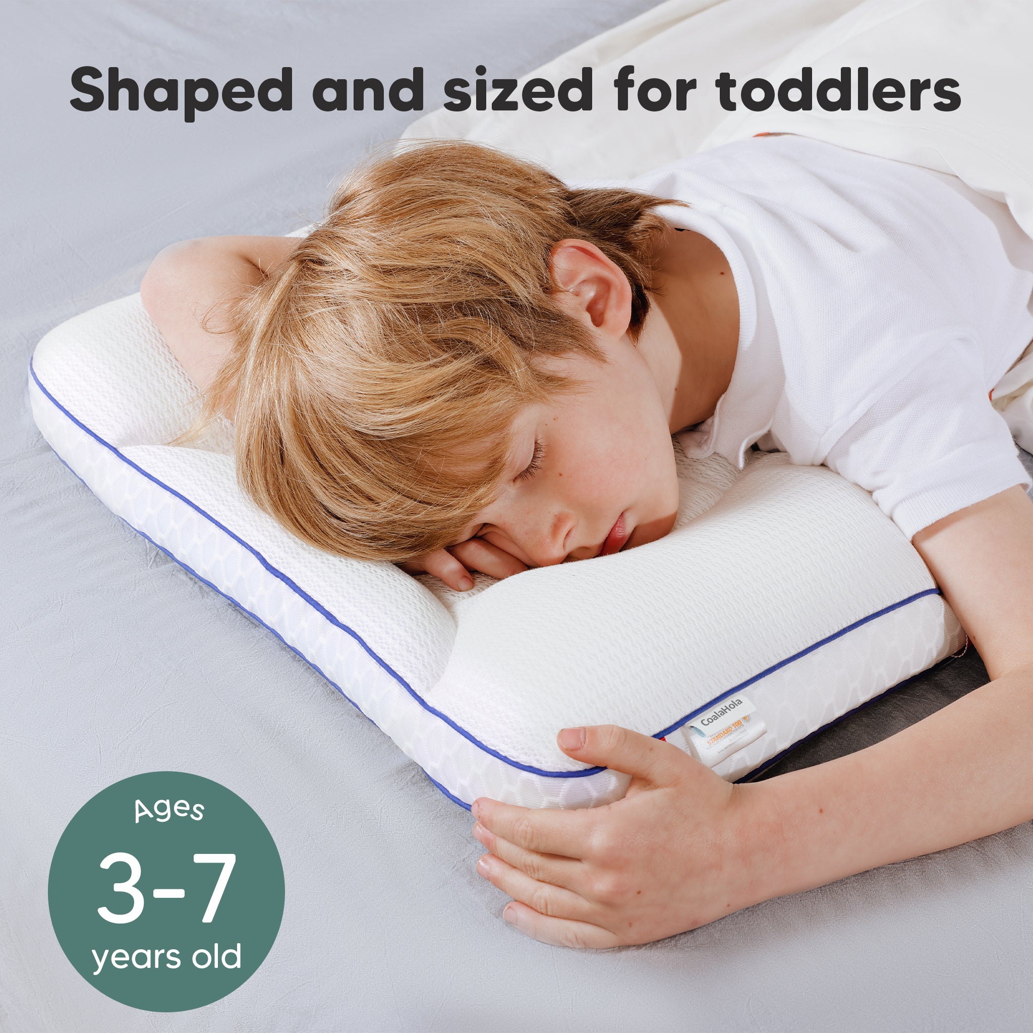 Pillow for Toddlers with Neck Issues，Ergonomic Pillow for Toddler Neck Pain，Toddler Neck Pain Relief Pillow，Hypoallergenic Toddler Neck Pillow，Pediatric Cervical Pillow for Toddlers