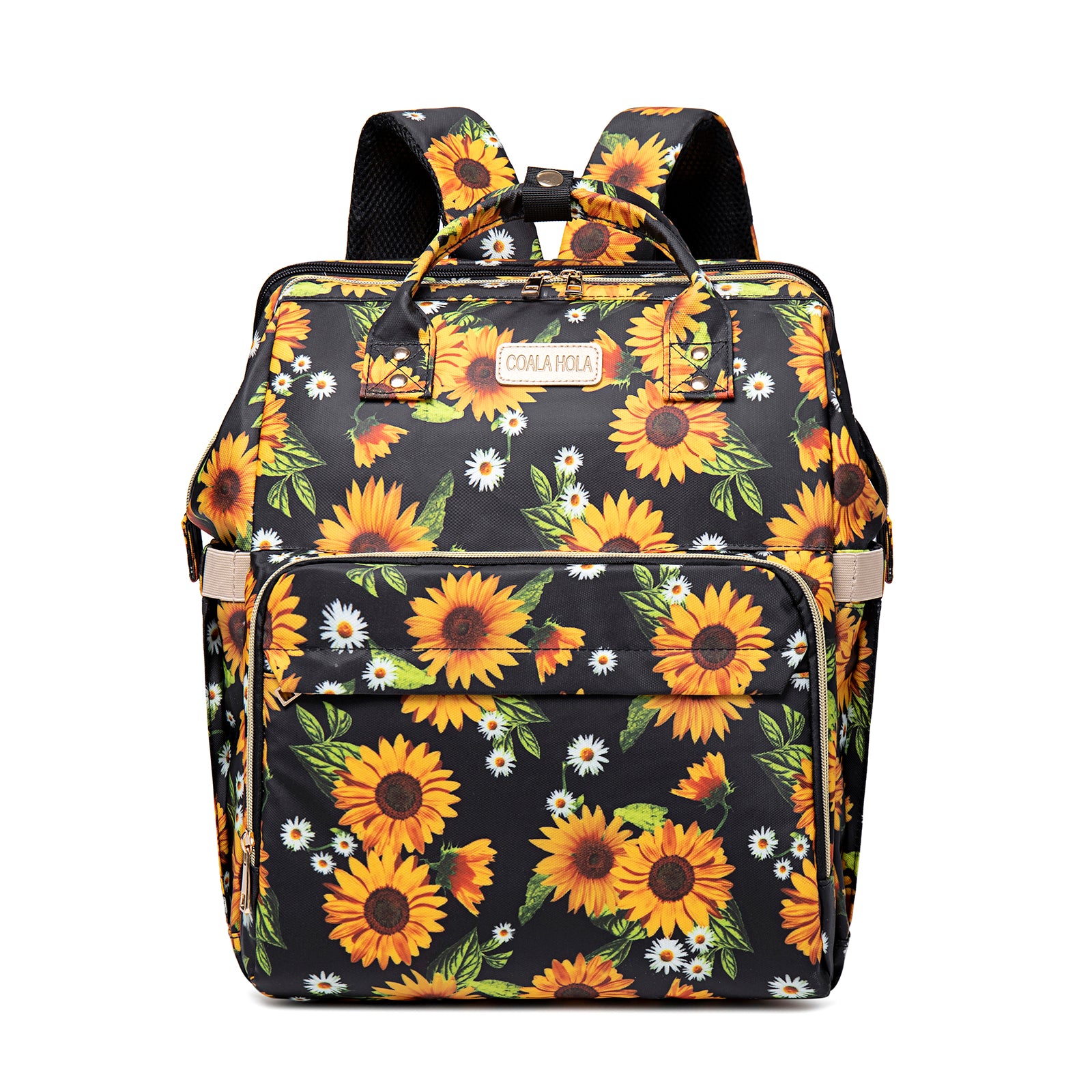 4 in 1 Baby Diaper Bag Backpack - Sunflower Vertical diaper bag