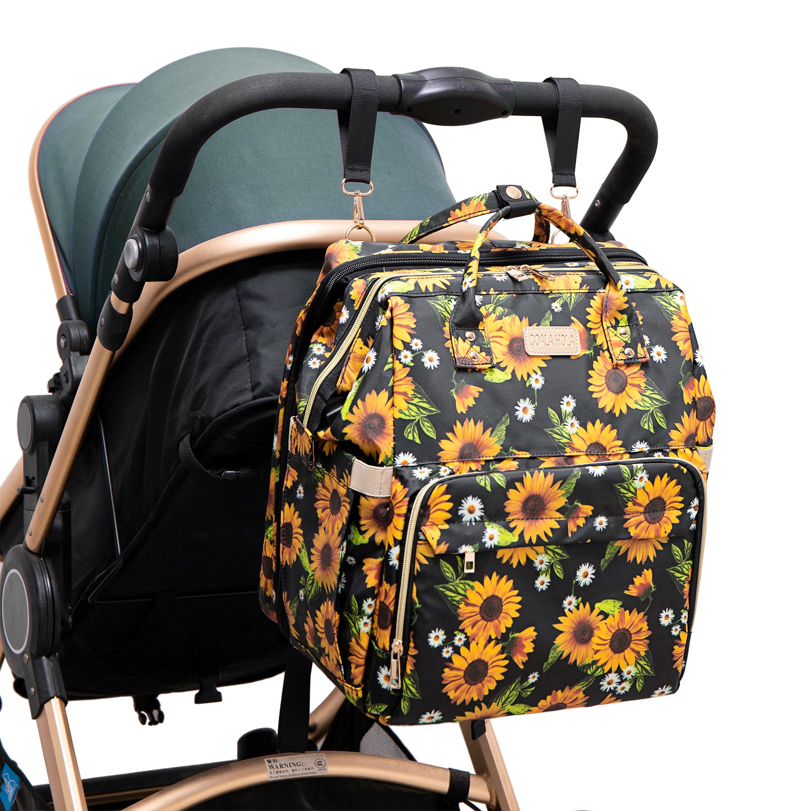 4 in 1 Baby Diaper Bag Backpack - Sunflower