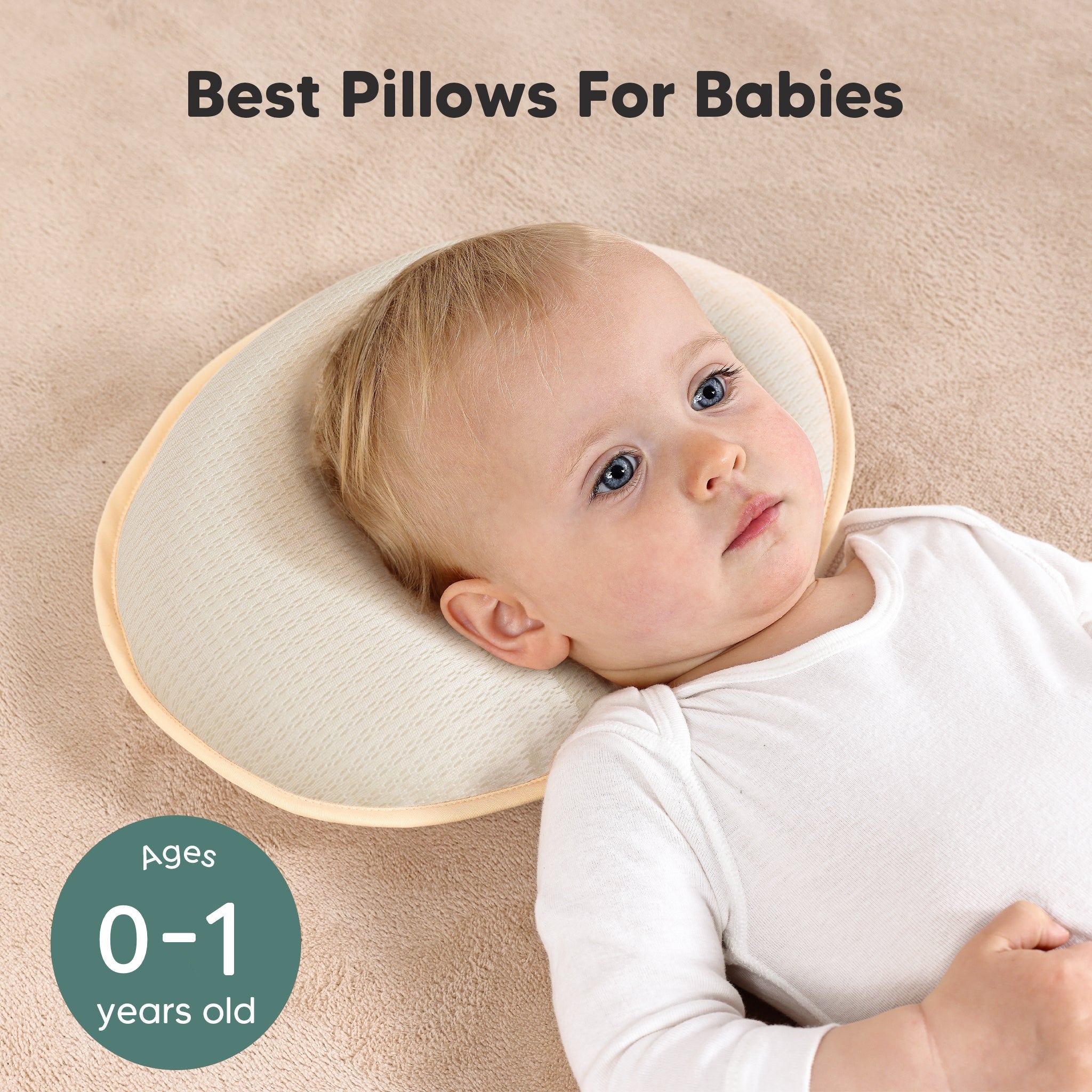 Reine Lüft Infant Pillow，Corrective Neck Pillow for Infants，Best Pillow for Babies with Neck Pain，Ergonomic Pillow for Baby Neck Pain
