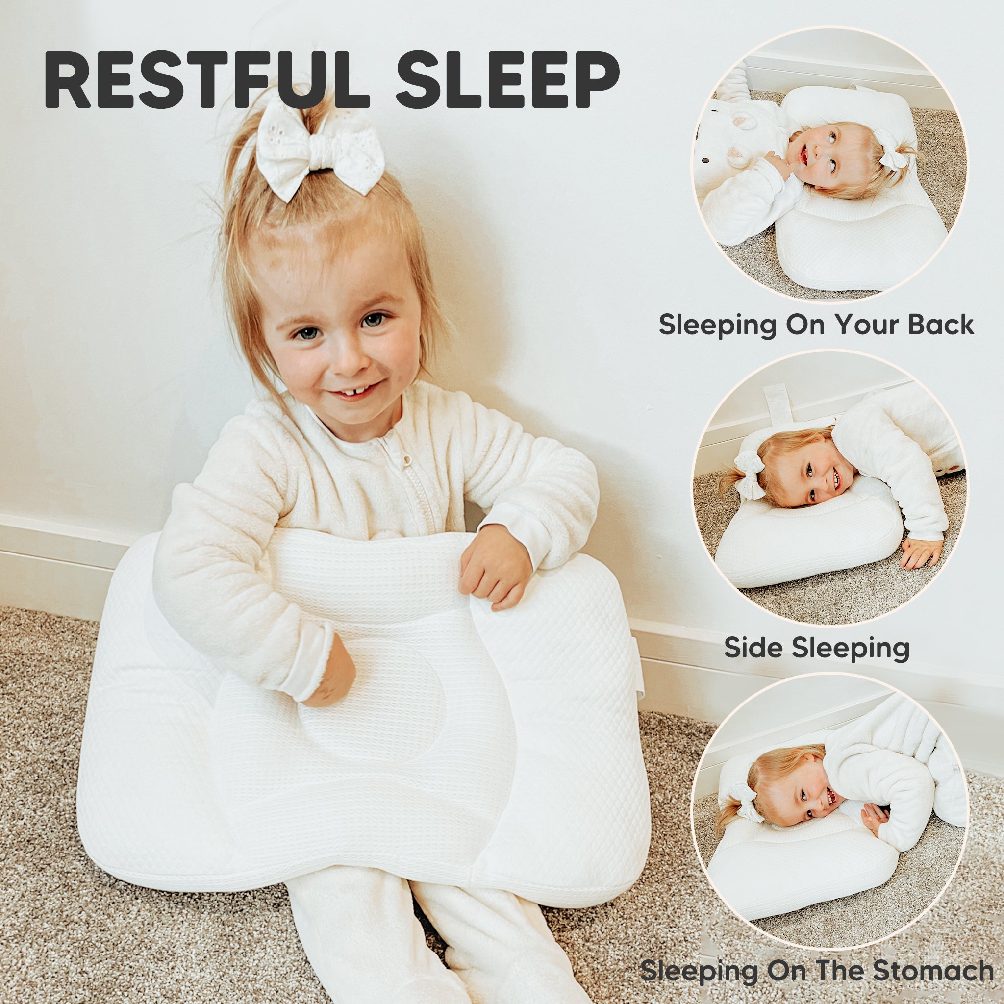 Coalahola Toddler Pillow，Safe and Non-Toxic Toddler Pillow，Toddler Pillow with Washable Cover，Gentle Toddler Pillow for Sensitive Skin，Toddler Pillow to Prevent Neck Strain