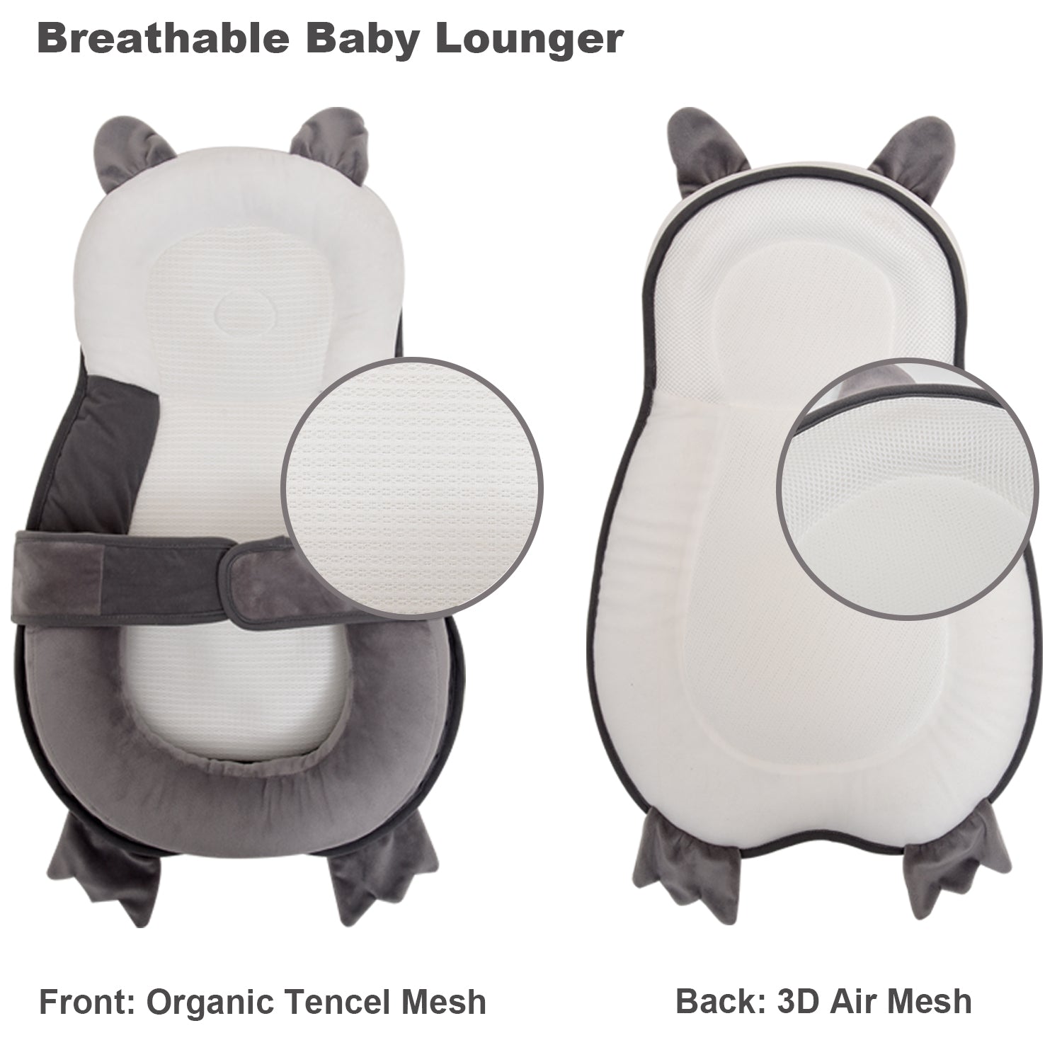 Portable Baby Nesting Bed，Bear-themed Baby Lounger，Cozy Infant Sleep Solution，Travel-Friendly Baby Bed，Safe and Comfortable Nesting Bed
