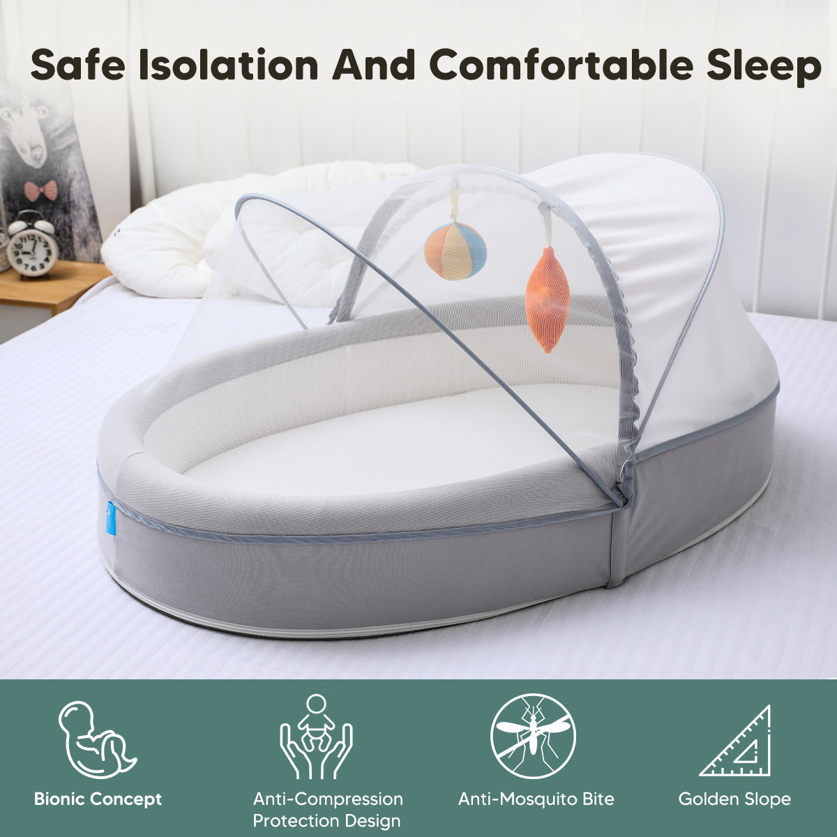 Snuggle Nest Bassinet Portable Travel Baby Soft Nest Bed – CoalaHola