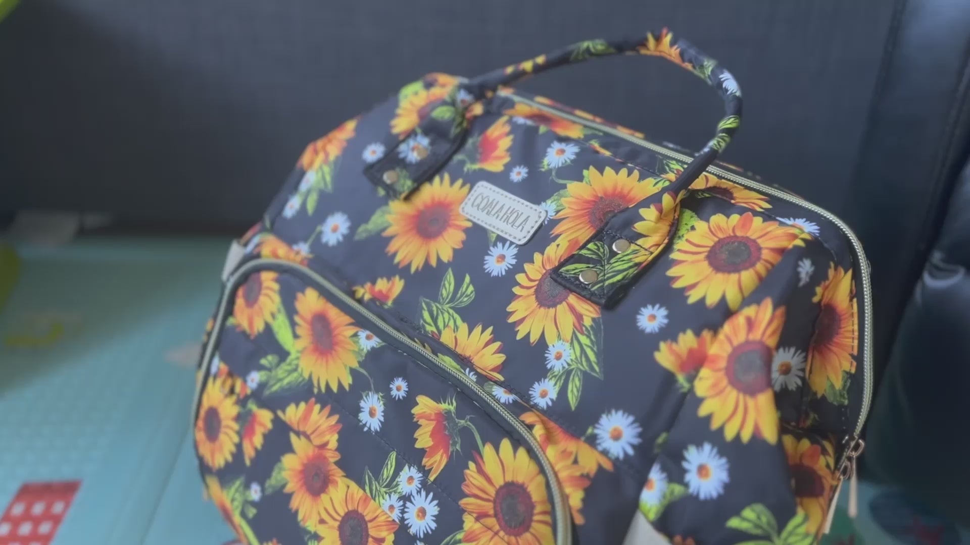 Leopard Sunflower NGIL Diaper Bag/Travel Backpack